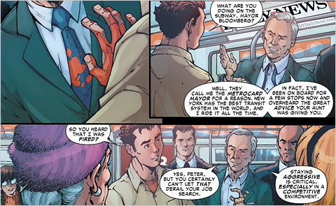 Peter Parker meets Mayor Bloomberg